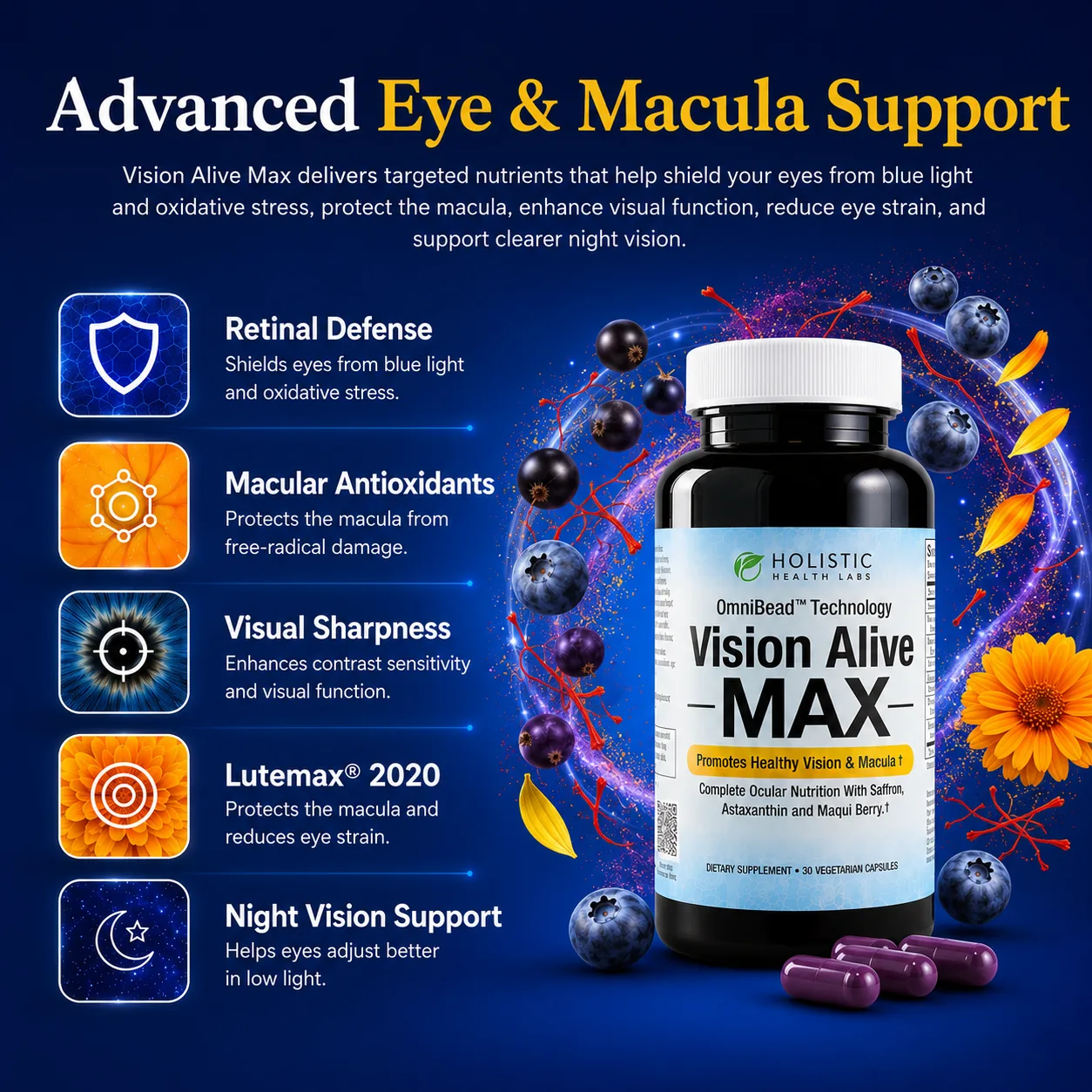 Vision Alive Max bottle - side view
